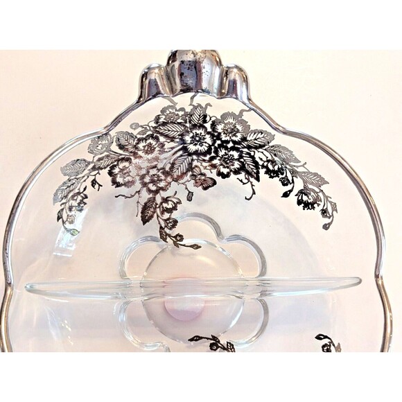 Duncan & Miller Canterbury Relish Blossom Time Silver Overlay Silver City 2-part - Picture 11 of 12